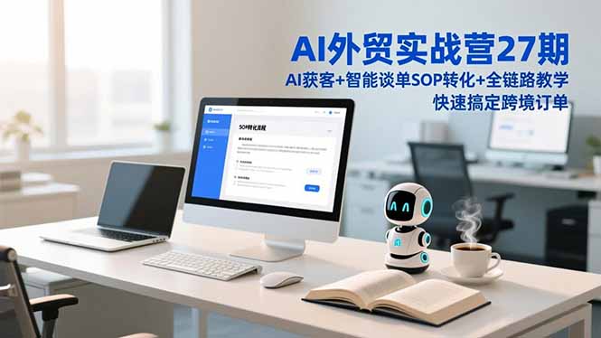 AI外贸实战营27期,AI获客+智能谈单+SOP转化+全链路教学,快速搞定跨境订单网赚项目-副业赚钱-互联网创业-资源整合百读客
