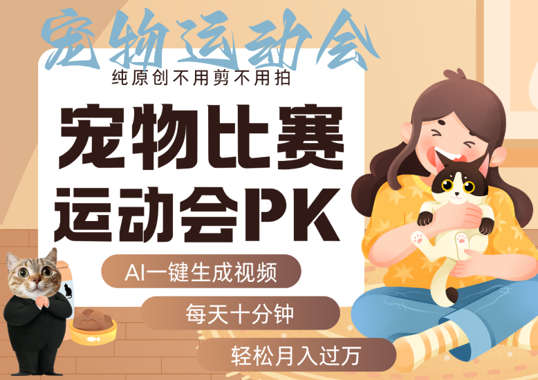 AI萌宠运动员跳水 射击  篮球  足球比赛   每天十分钟 附详细提示词文案库  代替做…网赚项目-副业赚钱-互联网创业-资源整合百读客