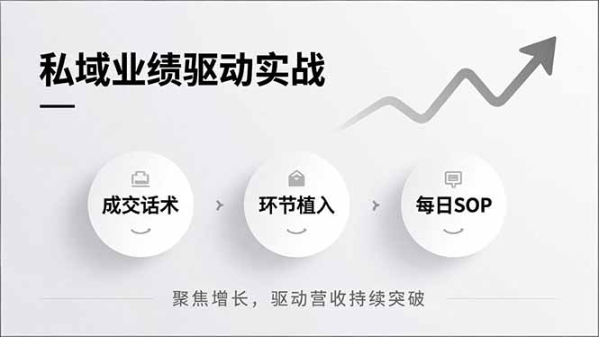 私域业绩驱动实战，成交话术、环节植入、每日SOP，聚焦增长，驱动营收持续突破网赚项目-副业赚钱-互联网创业-资源整合百读客