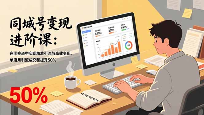 同城号变现进阶课:在同城赛道中实现精准引流与高效变现,单店月引流成交额提升50%网赚项目-副业赚钱-互联网创业-资源整合百读客