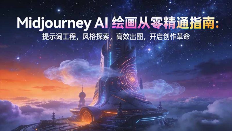 Midjourney AI绘画从零精通指南：提示词工程，风格探索，高效出图，开启创作革命网赚项目-副业赚钱-互联网创业-资源整合百读客