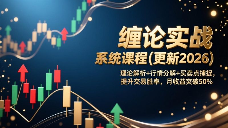 缠论实战系统课程(更新2026),理论解析+行情分解+买卖点捕捉,提升交易胜率,月收益突破50%网赚项目-副业赚钱-互联网创业-资源整合百读客