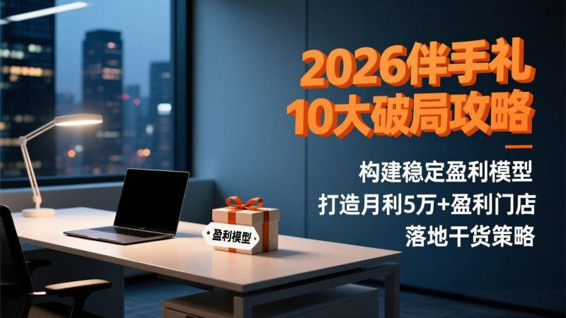 2026伴手礼10大破局攻略:构建稳定盈利模型,打造月利5万+盈利门店,落地干货策略网赚项目-副业赚钱-互联网创业-资源整合百读客