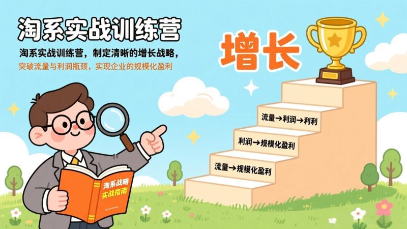 淘系实战训练营，制定清晰的增长战略，突破流量与利润瓶颈，实现企业的规模化盈利网赚项目-副业赚钱-互联网创业-资源整合百读客
