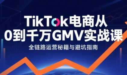 TikTok电商从0到千万GMV实战课，从0到1拆解实战秘籍网赚项目-副业赚钱-互联网创业-资源整合百读客