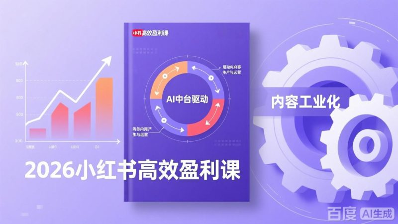 2026小红书高效盈利课,流量双引擎+内容工业化+AI中台驱动,构建可复制的千万级营收模型网赚项目-副业赚钱-互联网创业-资源整合百读客