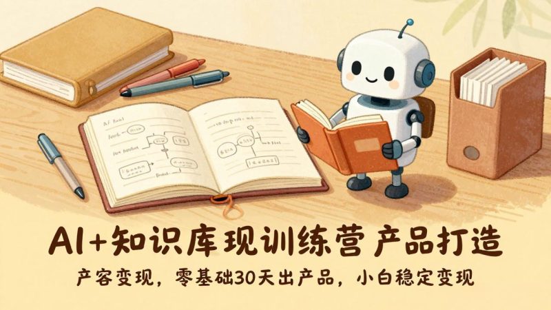 AI+知识库变现训练营,产品打造、内容创作、全平台变现,零基础30天出产品,小白稳定变现网赚项目-副业赚钱-互联网创业-资源整合百读客