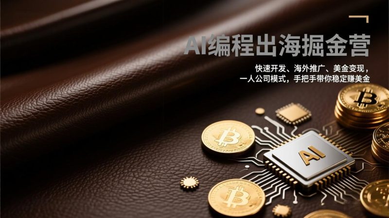 AI编程出海掘金营:快速开发、海外推广、美金变现,一人公司模式,手把手带你稳定赚美金网赚项目-副业赚钱-互联网创业-资源整合百读客