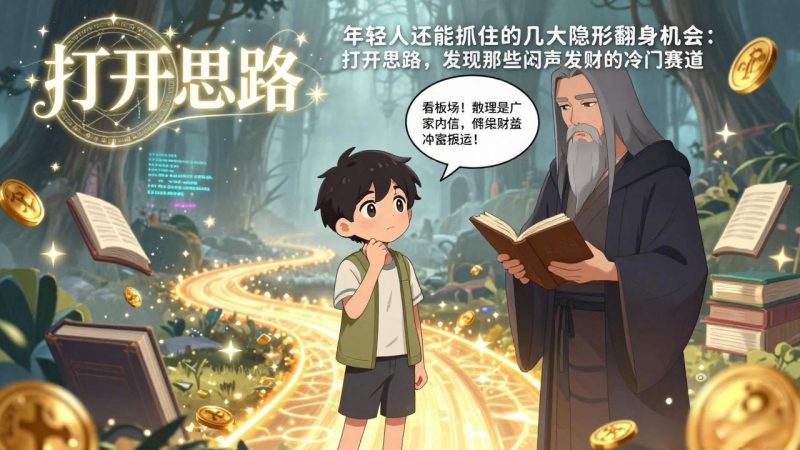 付费文1+2：年轻人还能抓住的几大隐形翻身机会：打开思路，发现那些闷声发财的冷门赛道网赚项目-副业赚钱-互联网创业-资源整合百读客