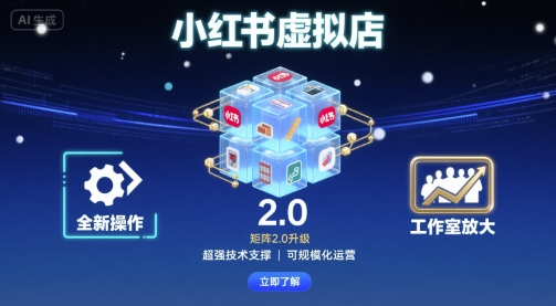 小红书虚拟店矩阵2.0,全新操作,超强技术,可工作室放大网赚项目-副业赚钱-互联网创业-资源整合百读客