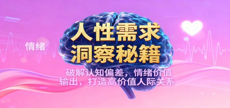 人性需求洞察秘籍，破解认知偏差，情绪价值输出，打造高价值人际关系网赚项目-副业赚钱-互联网创业-资源整合百读客