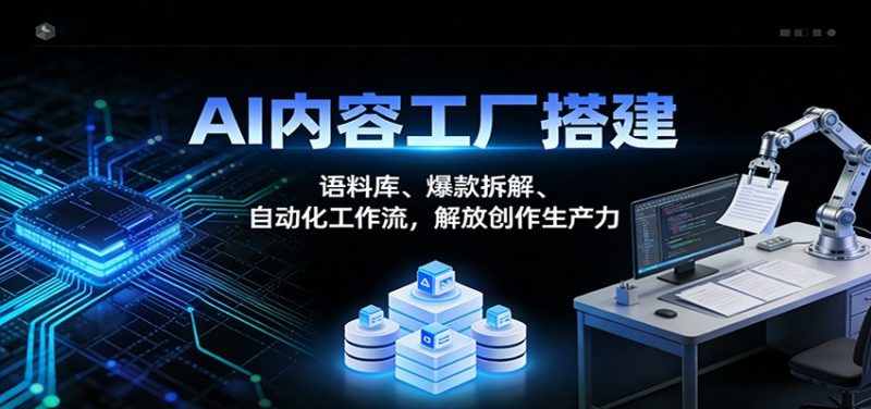 AI内容工厂搭建:语料库、爆款拆解、自动化工作流,解放创作生产力网赚项目-副业赚钱-互联网创业-资源整合百读客