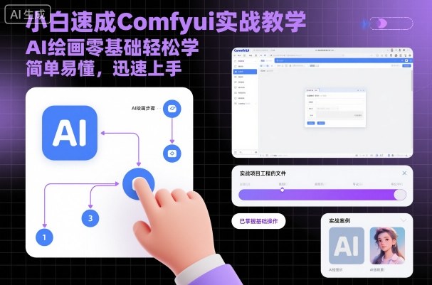 小白速成Comfyui实战教学，AI绘画零基础轻松学，简单易懂，迅速上手网赚项目-副业赚钱-互联网创业-资源整合百读客