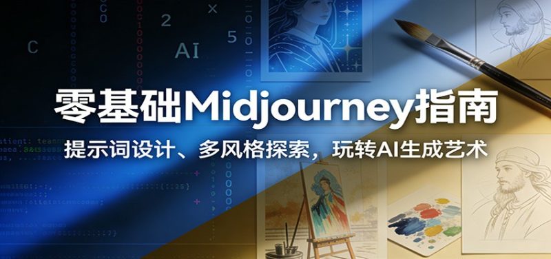 零基础Midjourney指南：提示词设计、多风格探索，玩转AI生成艺术网赚项目-副业赚钱-互联网创业-资源整合百读客