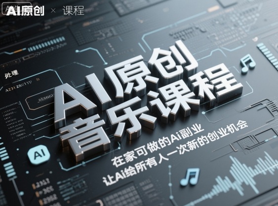 AI原创音乐课程,在家可做的Ai副业,让Ai给所有人一次新的创业机会网赚项目-副业赚钱-互联网创业-资源整合百读客