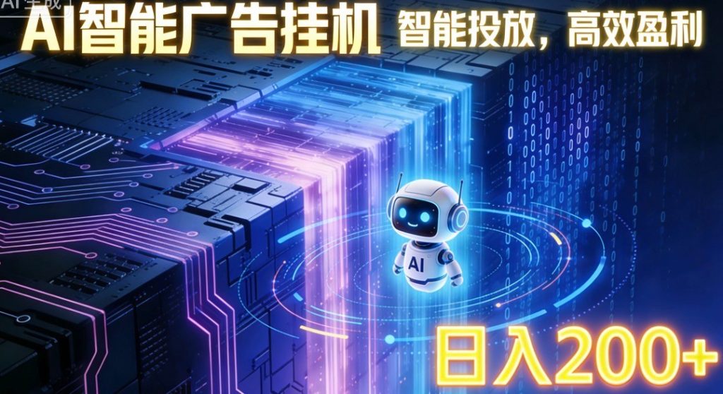 ai智能广告挂机项目，合规挂载广告即可赚取收益，单日收益可达400～500+网赚项目-副业赚钱-互联网创业-资源整合百读客
