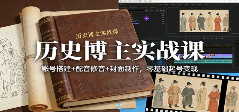 历史博主实战课:账号搭建+配音修音+封面制作,零基础起号变现网赚项目-副业赚钱-互联网创业-资源整合百读客
