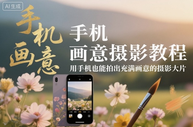 手机画意摄影教程,用手机也能拍出充满画意的摄影大片网赚项目-副业赚钱-互联网创业-资源整合百读客