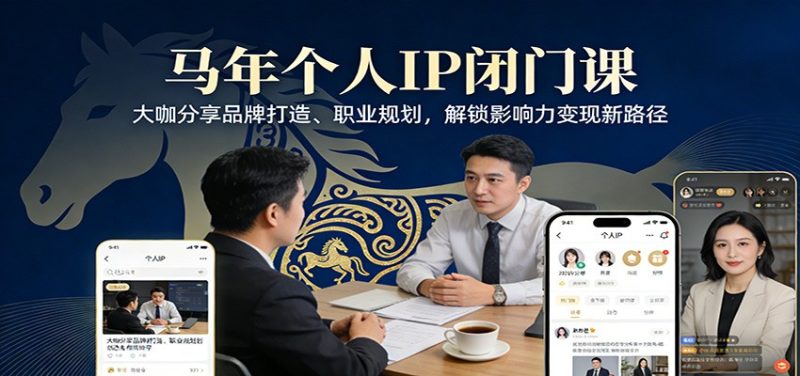 马年个人IP闭门课,大咖分享品牌打造、职业规划,解锁影响力变现新路径网赚项目-副业赚钱-互联网创业-资源整合百读客