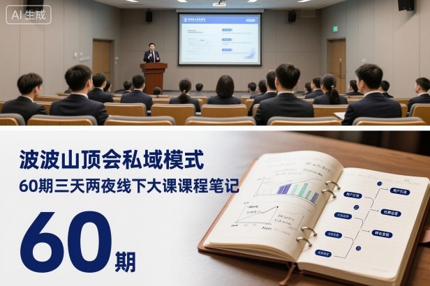 波波山顶会私域模式60期三天两夜线下大课课程笔记(文档)网赚项目-副业赚钱-互联网创业-资源整合百读客