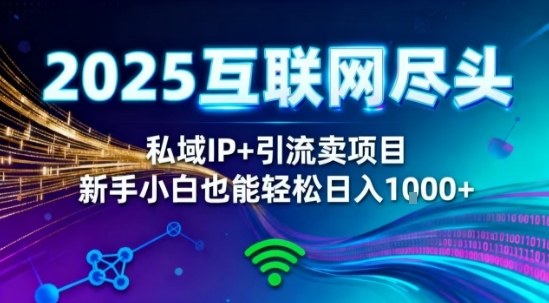 2025网创尽头王炸项目!私域IP+精准引流,新手小白在家躺賺日入1k,零经验也能上手网赚项目-副业赚钱-互联网创业-资源整合百读客