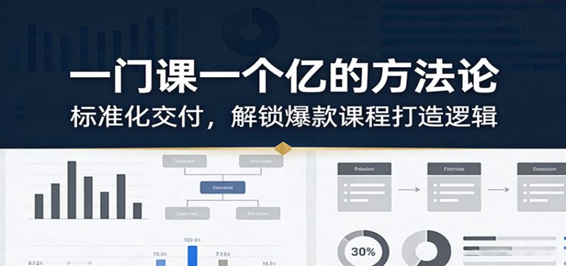 一门课一个亿的方法论:标准化交付,解锁爆款课程打造逻辑网赚项目-副业赚钱-互联网创业-资源整合百读客