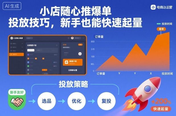 小店随心推爆单投放技巧,新手也能快速起量网赚项目-副业赚钱-互联网创业-资源整合百读客