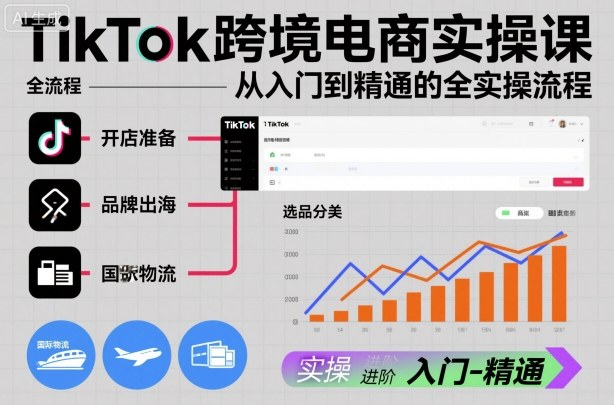 TikTok跨境电商实操课,从入门到精通的全实操流程网赚项目-副业赚钱-互联网创业-资源整合百读客