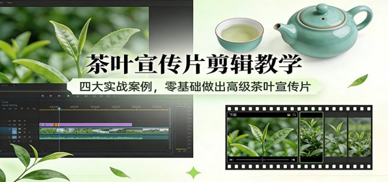 茶叶宣传片剪辑教学：四大实战案例，零基础做出高级茶叶宣传片网赚项目-副业赚钱-互联网创业-资源整合百读客
