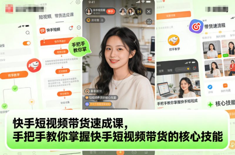 快手短视频带货速成课，手把手教你掌握快手短视频带货的核心技能网赚项目-副业赚钱-互联网创业-资源整合百读客
