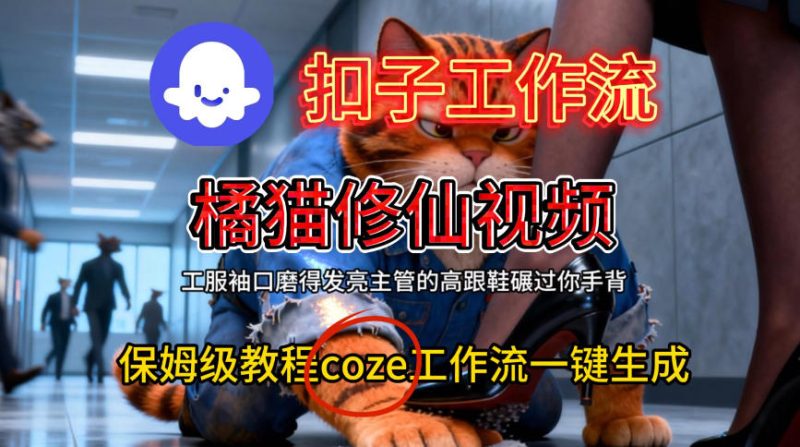 Coze扣子工作流一键生成橘猫修仙视频,保姆级搭建教程网赚项目-副业赚钱-互联网创业-资源整合百读客