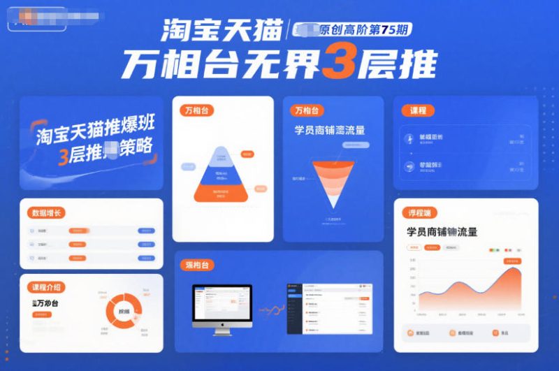 淘宝天猫推爆班原创高阶第75期,万相台无界3层推网赚项目-副业赚钱-互联网创业-资源整合百读客