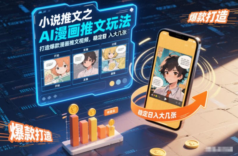 小说推文之AI漫画推文玩法,打造爆款漫画推文视频,稳定日入大几张网赚项目-副业赚钱-互联网创业-资源整合百读客