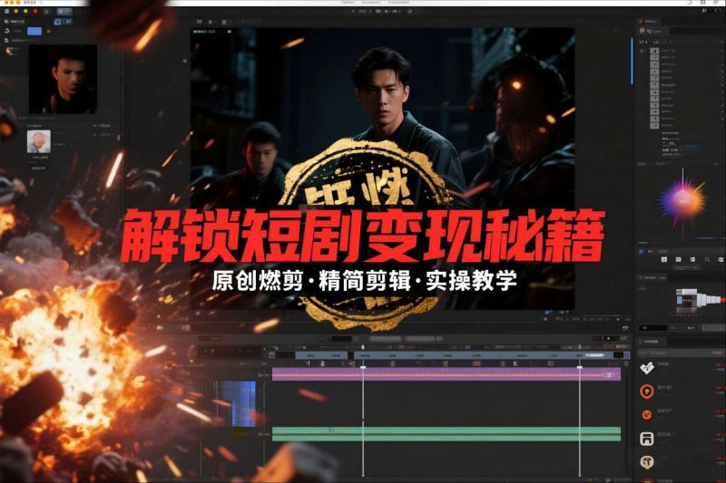 短剧拉新之原创燃剪精简剪辑实操课，解锁短剧变现秘籍网赚项目-副业赚钱-互联网创业-资源整合百读客