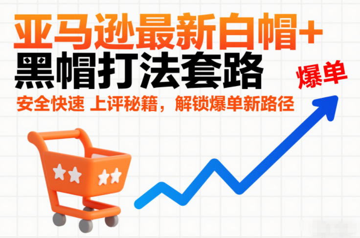 亚马逊最新白帽+黑帽打法套路,安全快速上评秘籍,解锁爆单新路径网赚项目-副业赚钱-互联网创业-资源整合百读客