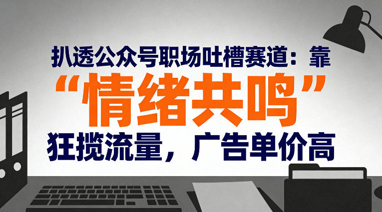 扒透公众号职场吐槽赛道:靠“情绪共鸣”狂揽流量,广告单价高网赚项目-副业赚钱-互联网创业-资源整合百读客