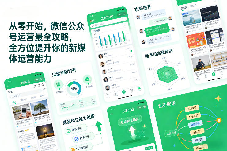 从零开始,微信公众号运营最全攻略,全方位提升你的新媒体运营能力网赚项目-副业赚钱-互联网创业-资源整合百读客