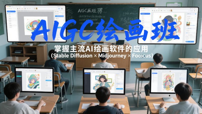 AIGC绘画班,掌握主流Ai绘画软件的应用(Stable Diffusion x Midjourney x Fooocus)网赚项目-副业赚钱-互联网创业-资源整合百读客