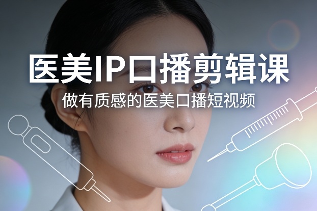 医美IP口播剪辑课，做有质感的医美口播短视频网赚项目-副业赚钱-互联网创业-资源整合百读客