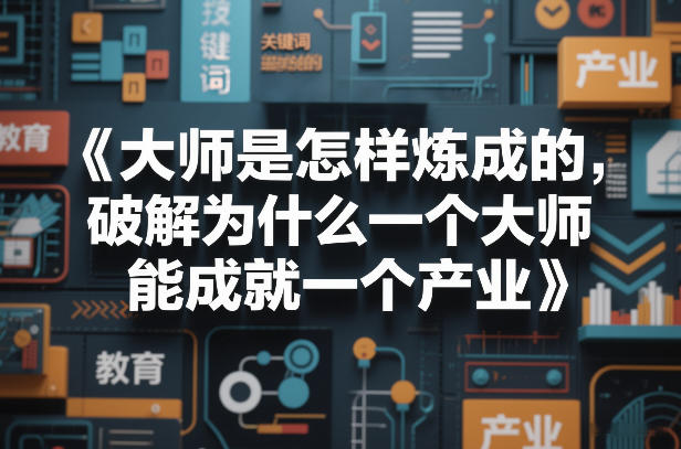 大师是怎样炼成的,破解为什么一个大师,能成就一个产业【电子书】网赚项目-副业赚钱-互联网创业-资源整合百读客