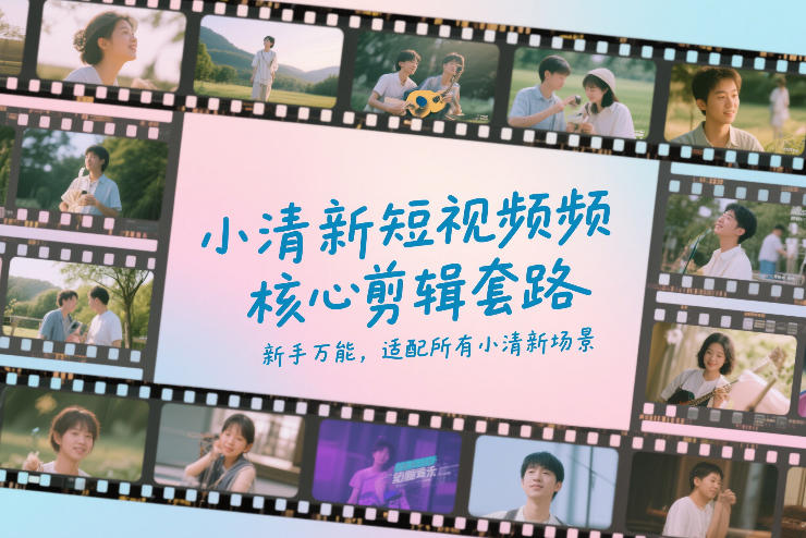 小清新短视频核心剪辑套路，新手万能，适配所有小清新场景网赚项目-副业赚钱-互联网创业-资源整合百读客