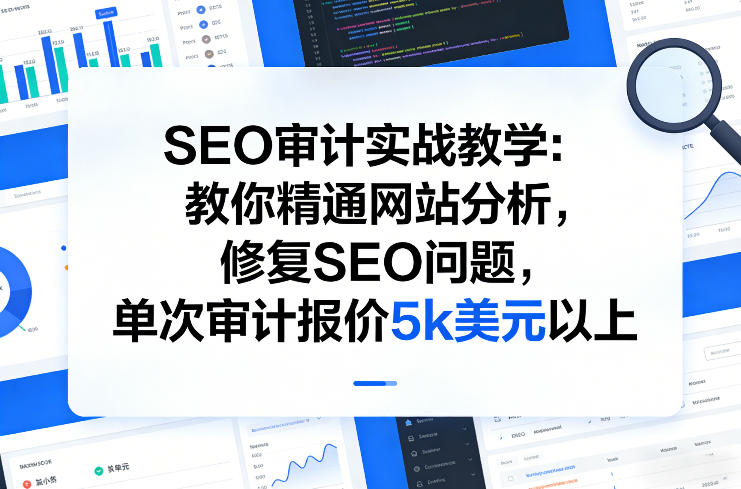 SEO审计实战教学:教你精通网站分析,修复SEO问题,单次审计报价5k美元以上网赚项目-副业赚钱-互联网创业-资源整合百读客