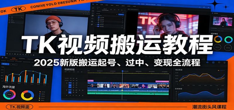 TK视频搬运教程：2025新版搬运起号、过中、变现全流程网赚项目-副业赚钱-互联网创业-资源整合百读客