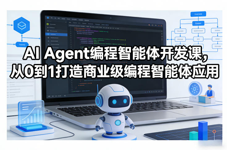 AI Agent编程智能体开发课，从0到1打造商业级编程智能体应用网赚项目-副业赚钱-互联网创业-资源整合百读客