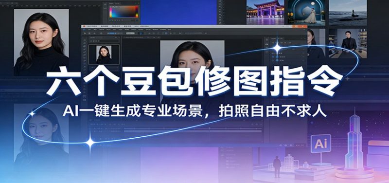 六个豆包修图指令：AI 一键生成专业场景，拍照自由不求人网赚项目-副业赚钱-互联网创业-资源整合百读客