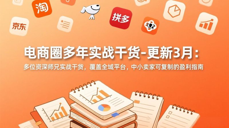 电商圈多年实战干货-更新3月：多位资深师兄实战干货，覆盖全域平台，中小卖家可复制的盈利指南网赚项目-副业赚钱-互联网创业-资源整合百读客