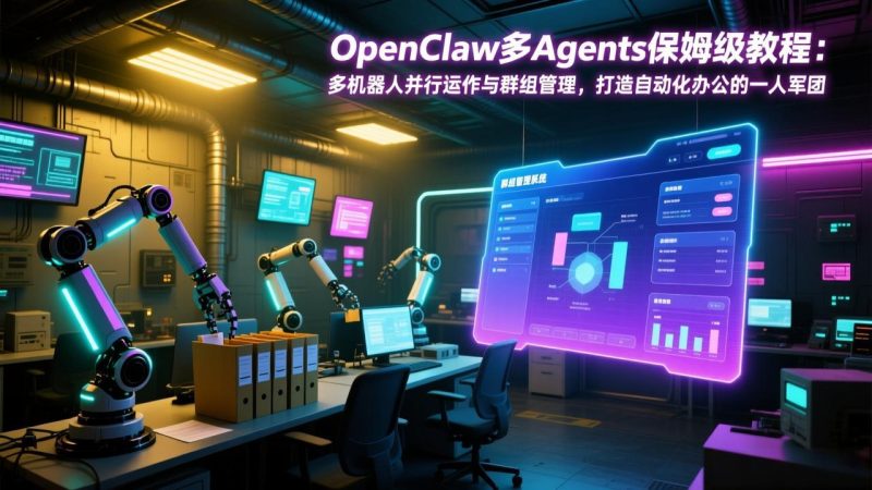 OpenClaw多Agents保姆级教程：多机器人并行运作与群组管理，打造自动化办公的一人军团网赚项目-副业赚钱-互联网创业-资源整合百读客