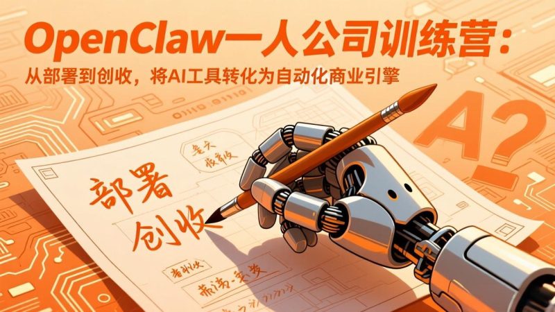 OpenClaw一人公司训练营：从部署到创收，将AI工具转化为自动化商业引擎网赚项目-副业赚钱-互联网创业-资源整合百读客
