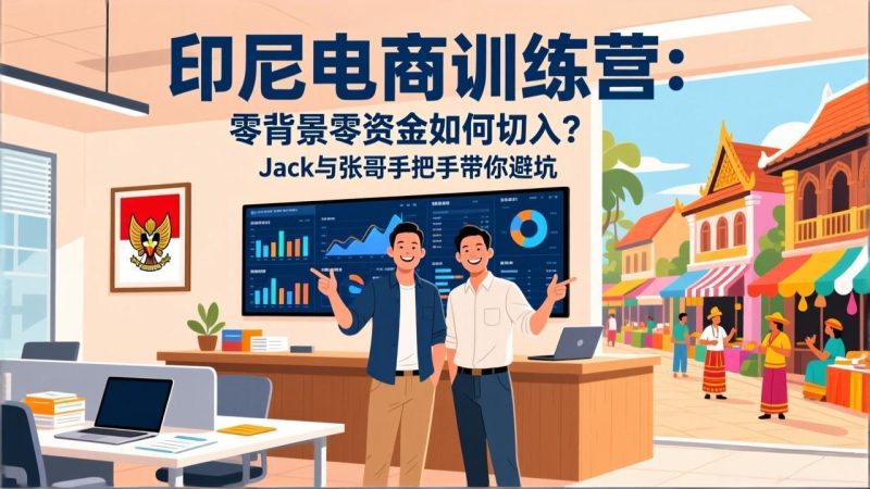 印尼电商训练营：零背景零资金如何切入？Jack与张哥手把手带你避坑网赚项目-副业赚钱-互联网创业-资源整合百读客